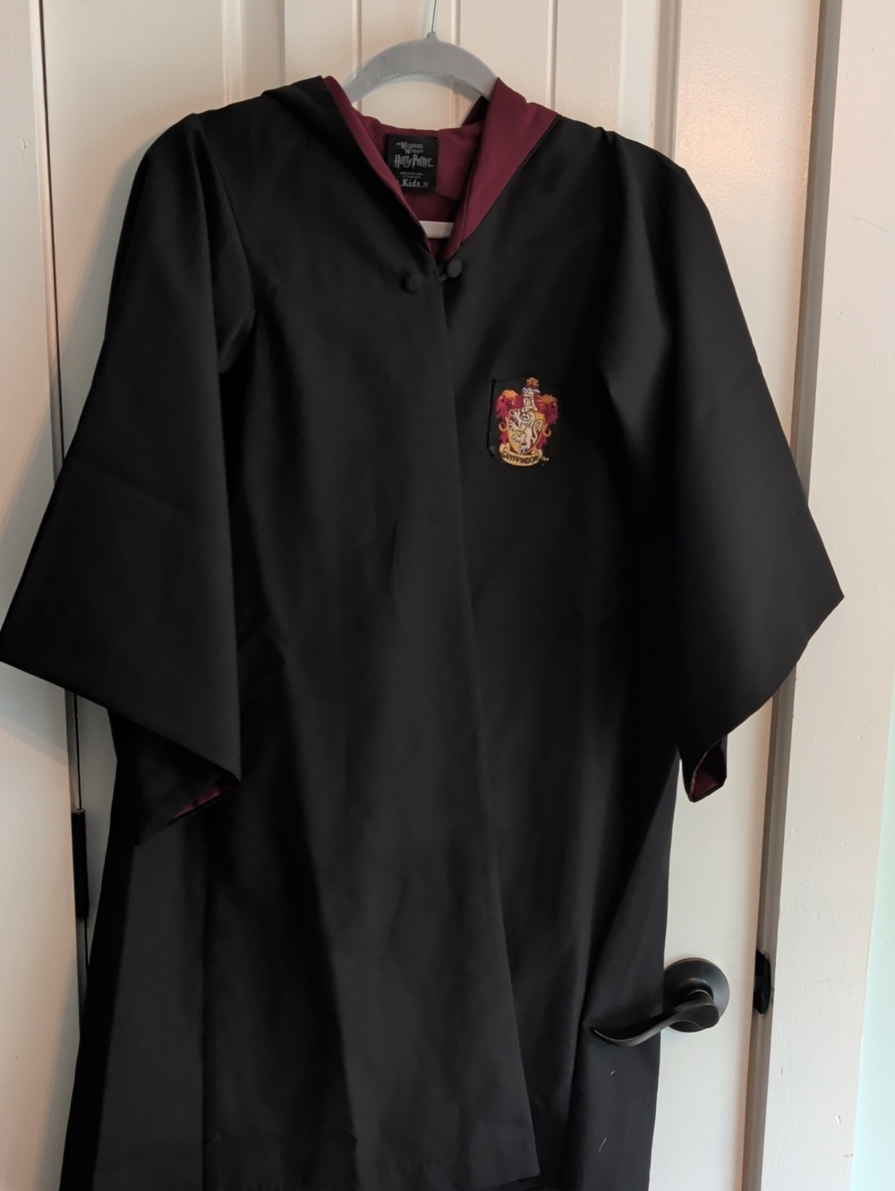 Black and Maroon Kids Wizard Costume Robe - Gryffindor Style